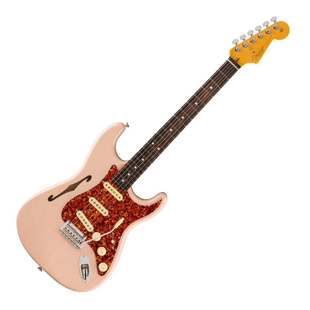 Fender - Limited Edition American Professional II Stratocaster® Thinline - Rosewood Fingerboard Transparent Shell Pink