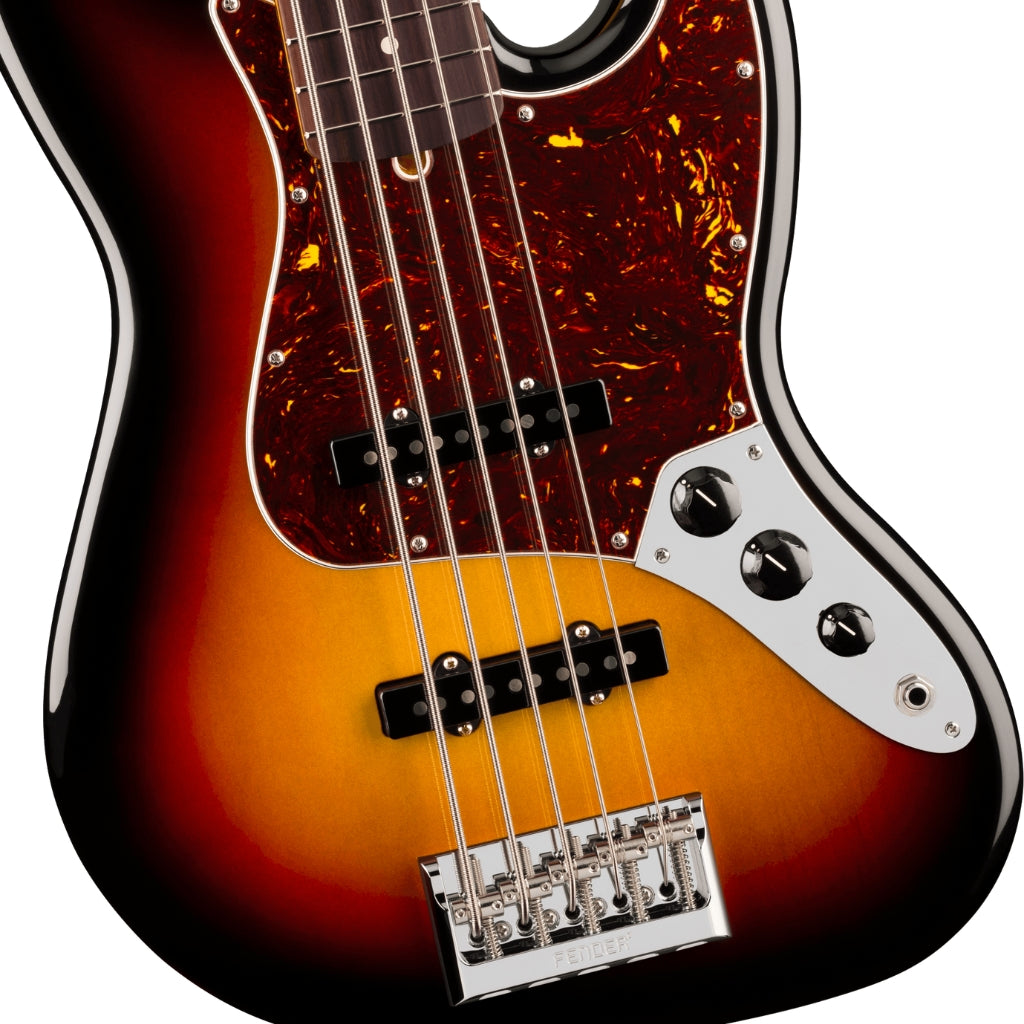 Fender - American Professional Jazz Bass V Guitar - 3-Color Sunburst, Rosewood Fingerboard