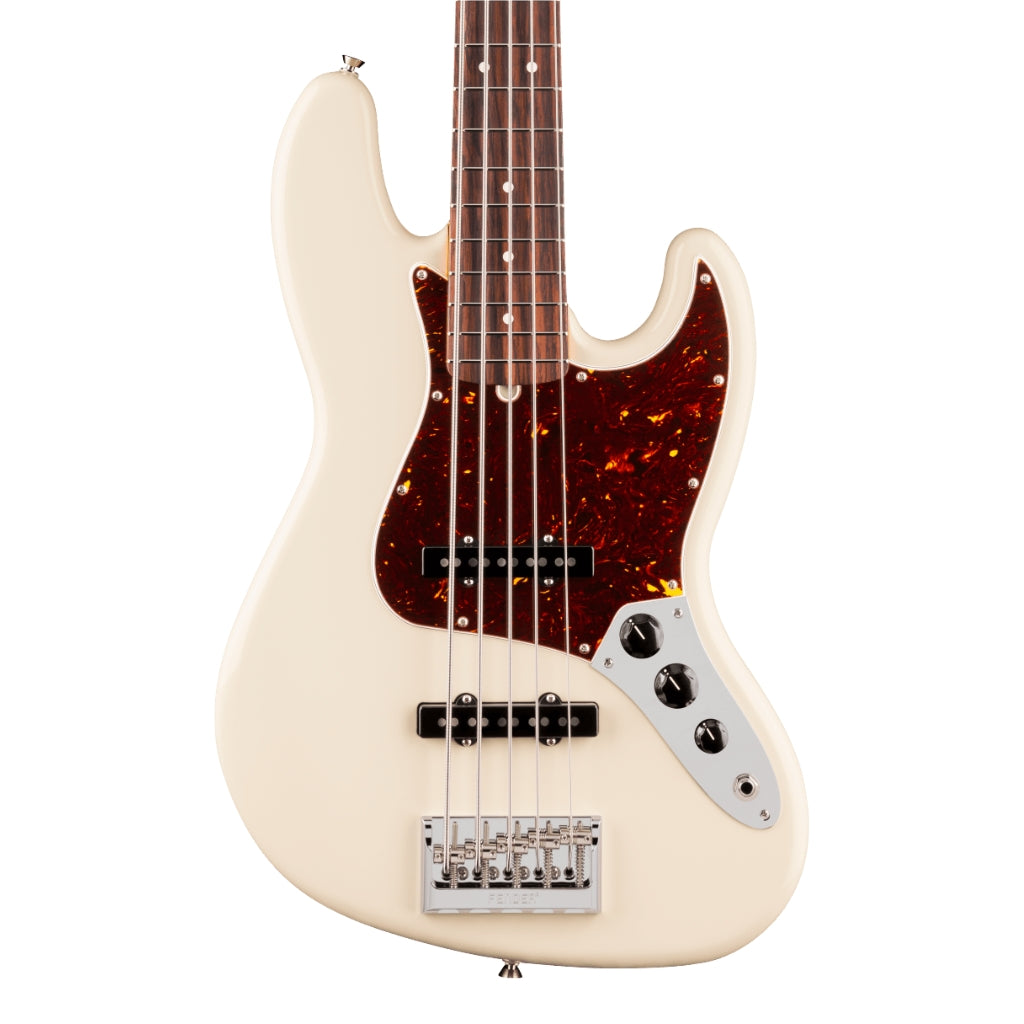 Fender - American Professional Jazz Bass V Guitar - Olympic White, Rosewood Fingerboard