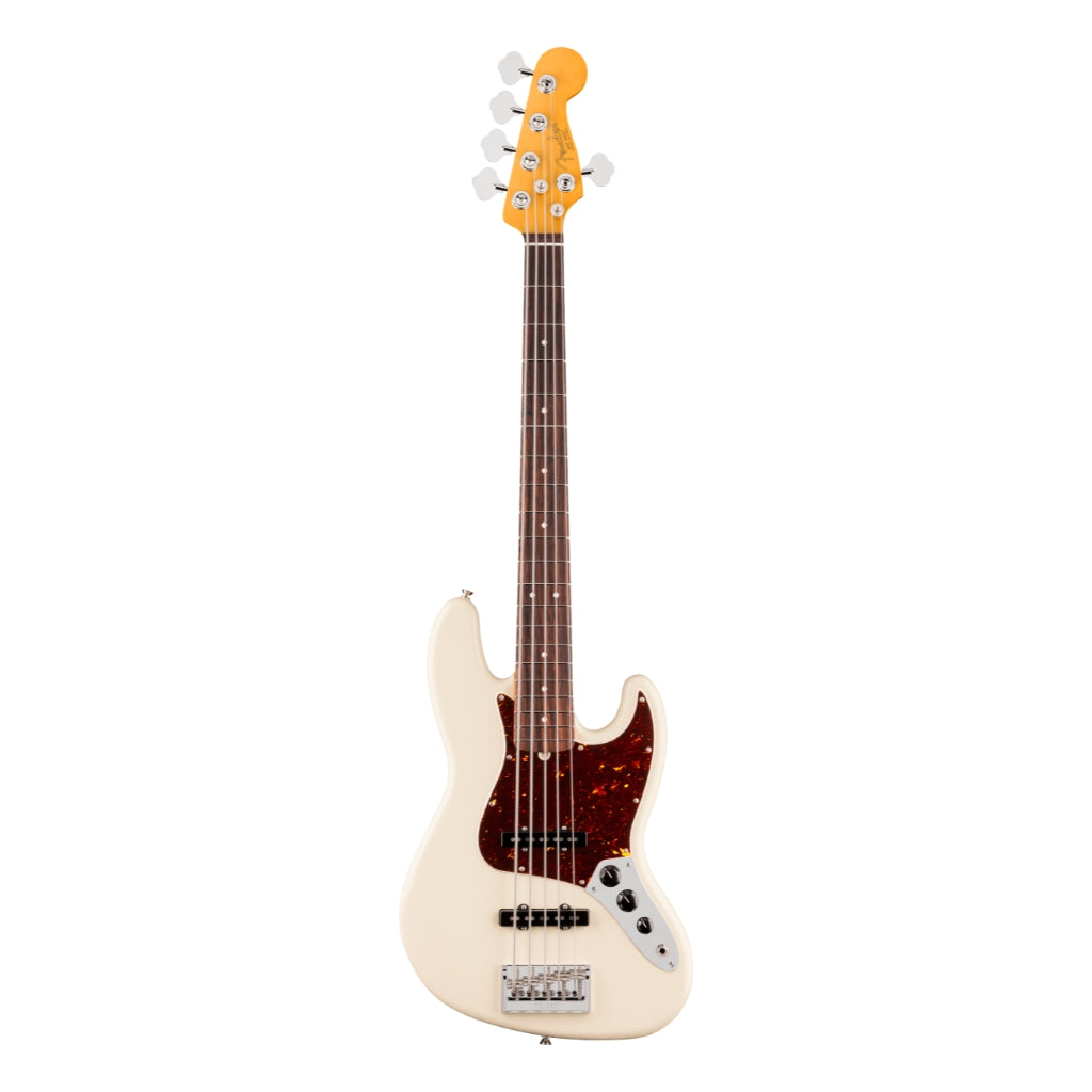 Fender - American Professional Jazz Bass V Guitar - Olympic White, Rosewood Fingerboard