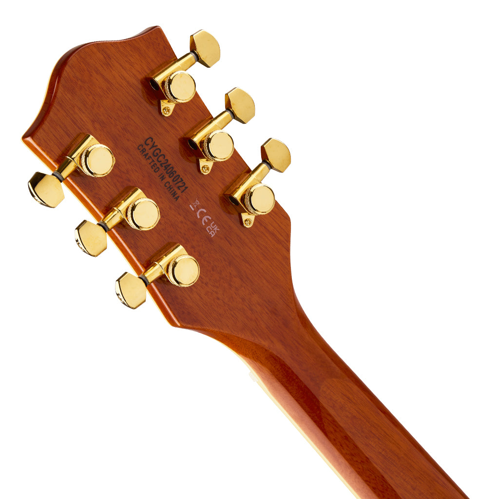 Gretsch Electromatic LTD Broadkaster Jr Single Cut with Bigsby Flame Okoume Rosewood Fingerboard Roundup Orange