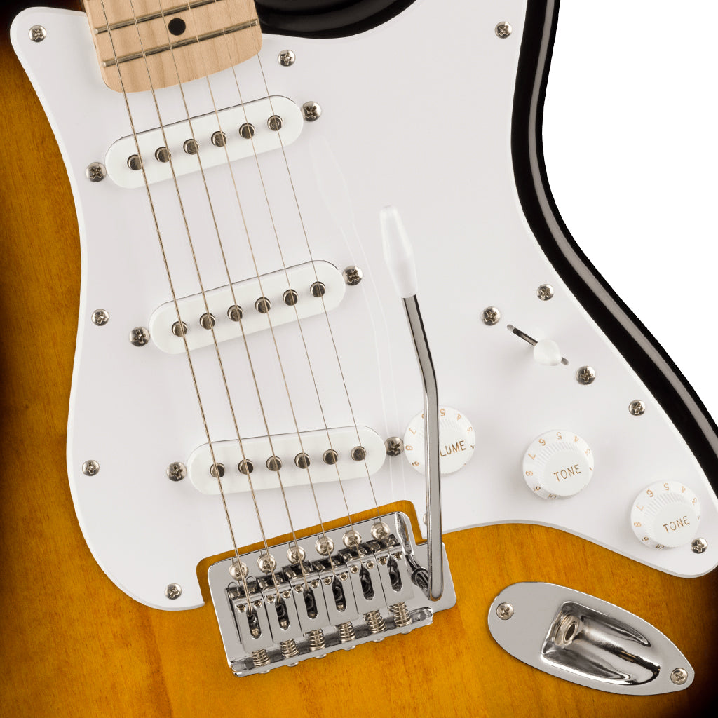 Squier Sonic Stratocaster Pack Maple Fingerboard 2 Color Sunburst Gig Bag 10G
