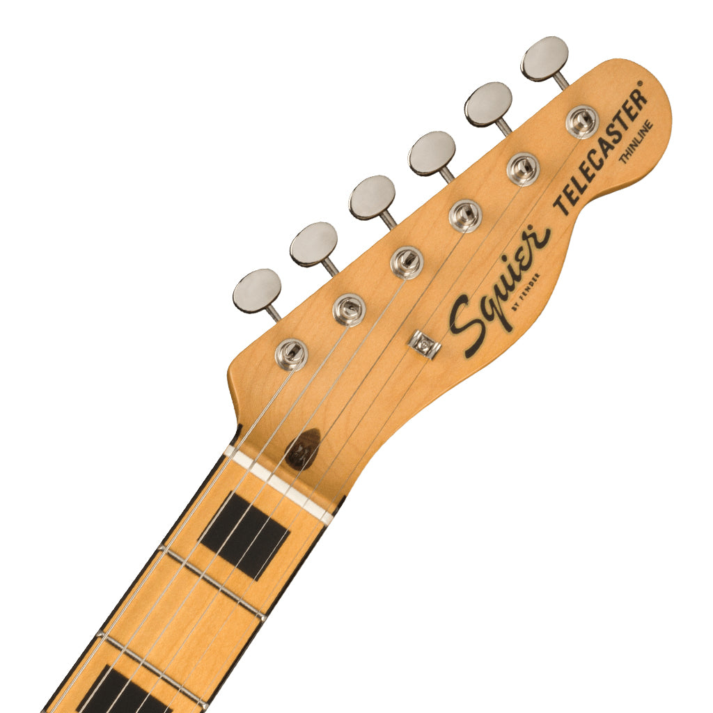 Squier FSR Classic Vibe 70s Telecaster Thinline Maple Fingerboard with Blocks and Binding Black Pickguard Olympic White