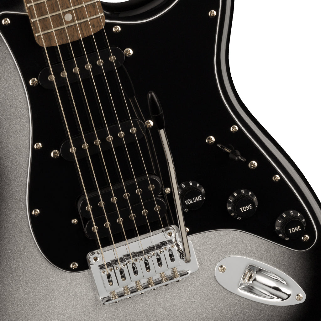 Squier FSR Affinity Series™ Stratocaster® HSS, Laurel Fingerboard, Black Pickguard, Silverburst