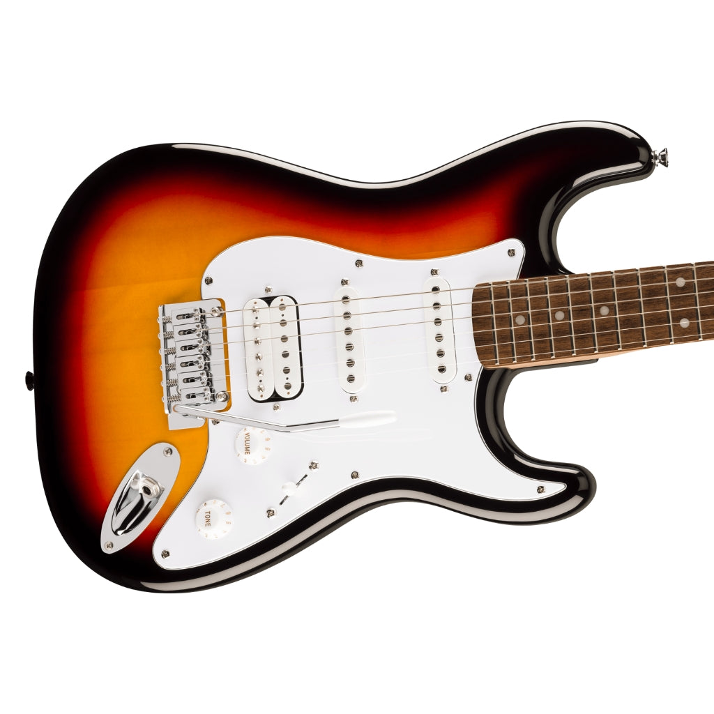 Squier - Affinity Series Stratocaster Junior HSS Laurel Fingerboard with White Pickguard - 3 Colour Sunburst