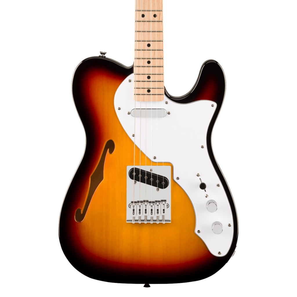Squier - Affinity Series Telecaster Thinline Maple Fingerboard with White Pickguard - 3 Colour Sunburst