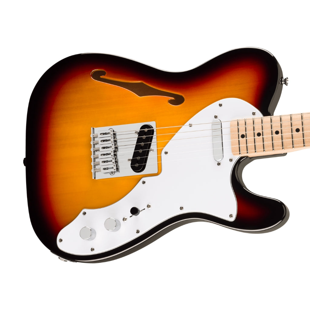 Squier - Affinity Series Telecaster Thinline Maple Fingerboard with White Pickguard - 3 Colour Sunburst