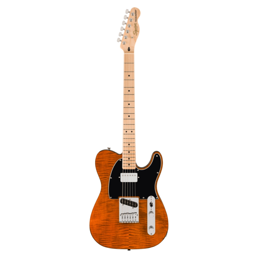 Squier - Affinity Series Telecaster SH Flame Maple Top and Maple Fingerboard with Black Pickguard - Mocha
