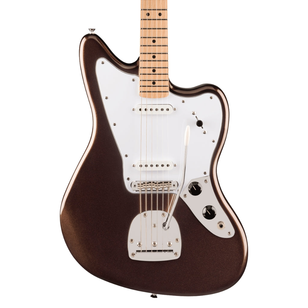 Squier - Affinity Series Jaguar with Maple Fingerboard and White Pickguard - Mystic Metallic Brown