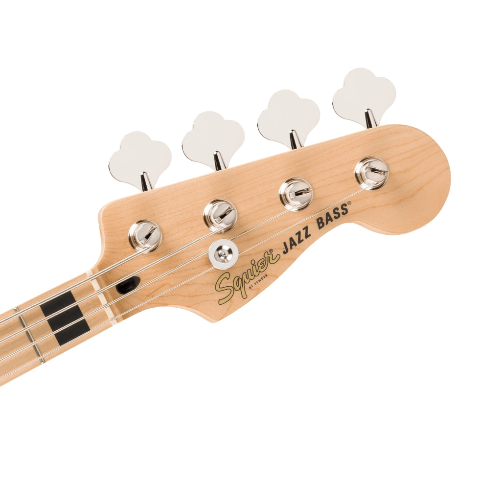 Squier - Affinity Series Active Jazz Bass with Maple Fingerboard and Black Pickguard - Olympic White