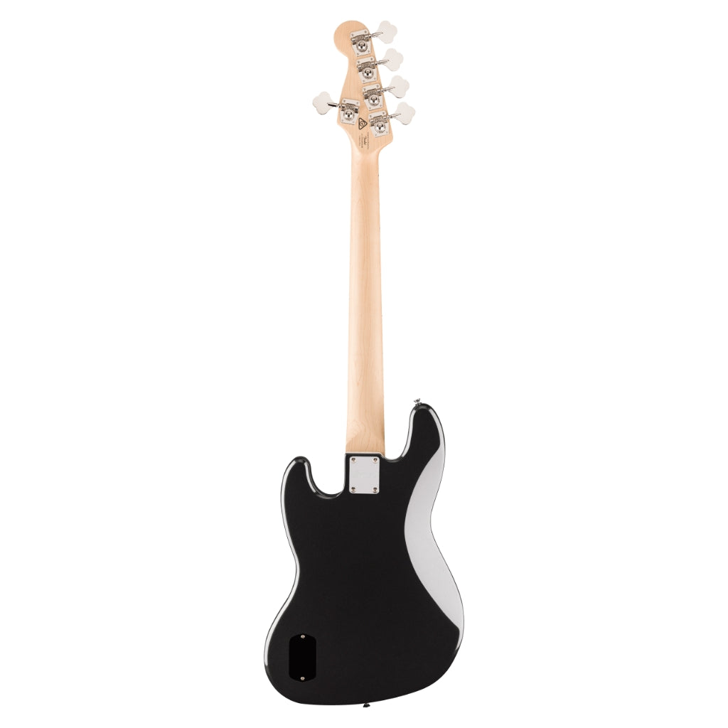 Squier - Affinity Series Active Jazz Bass V with Maple Fingerboard and Black Pickguard - Black Metallic