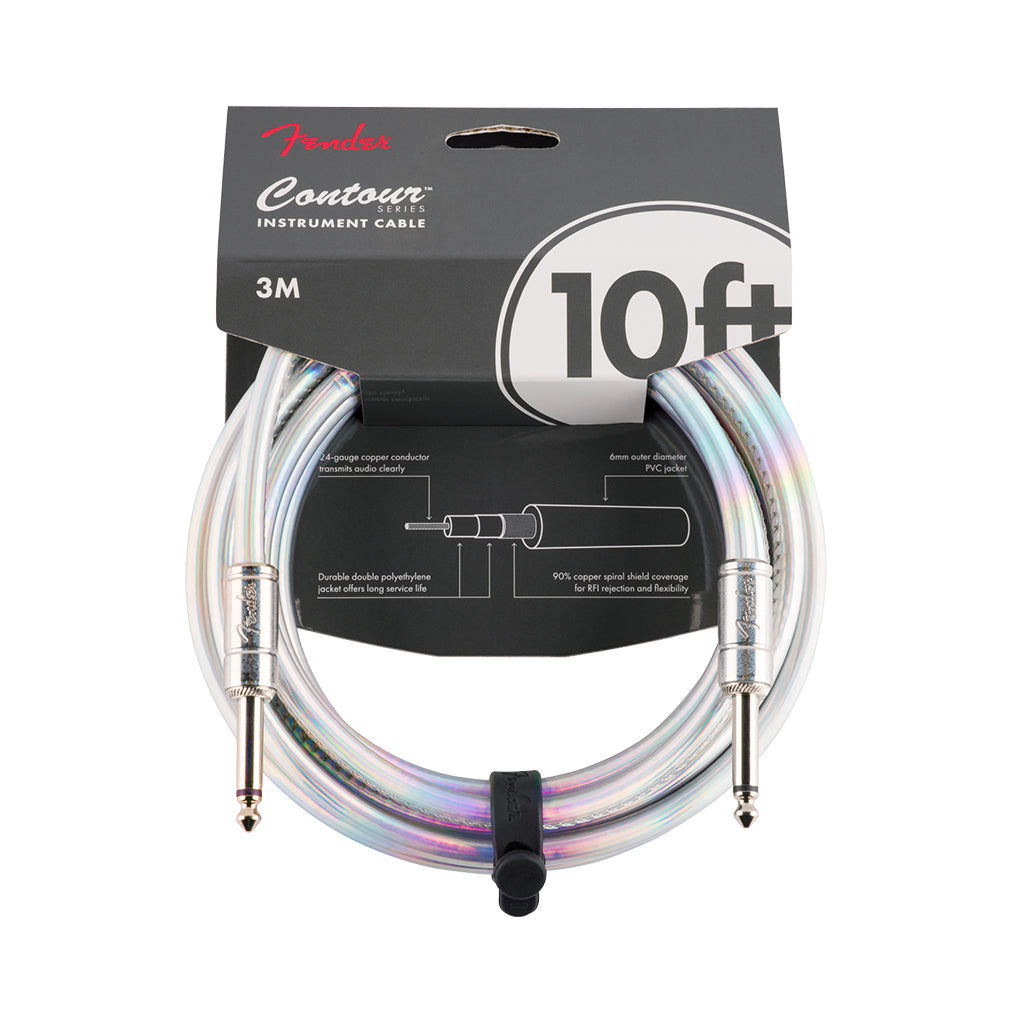 Fender Contour 10ft Instrument Cable - Iridescent
