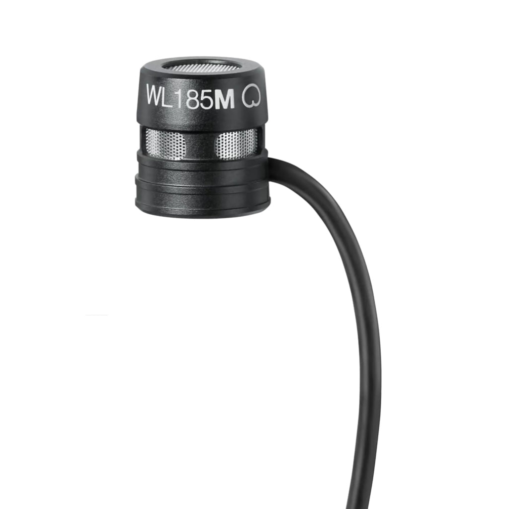 Shure - WL185m Low-Profile Cardioid Lavalier Microphone with TQG Connector - Black
