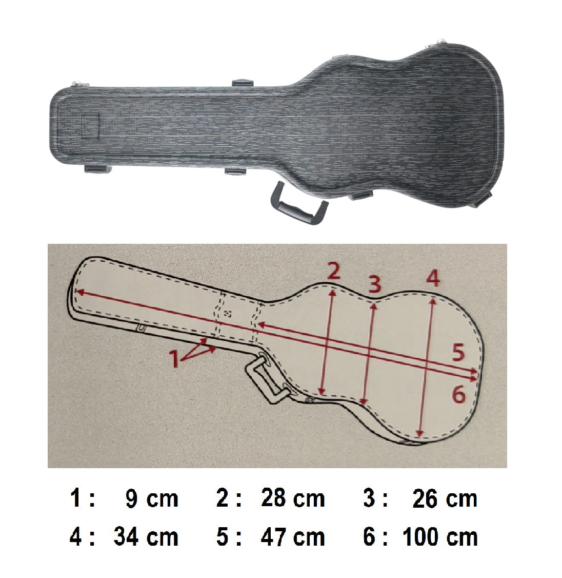 Rainbow ABS Moulded Guitar Case for Jet, Stratocaster, Telecaster