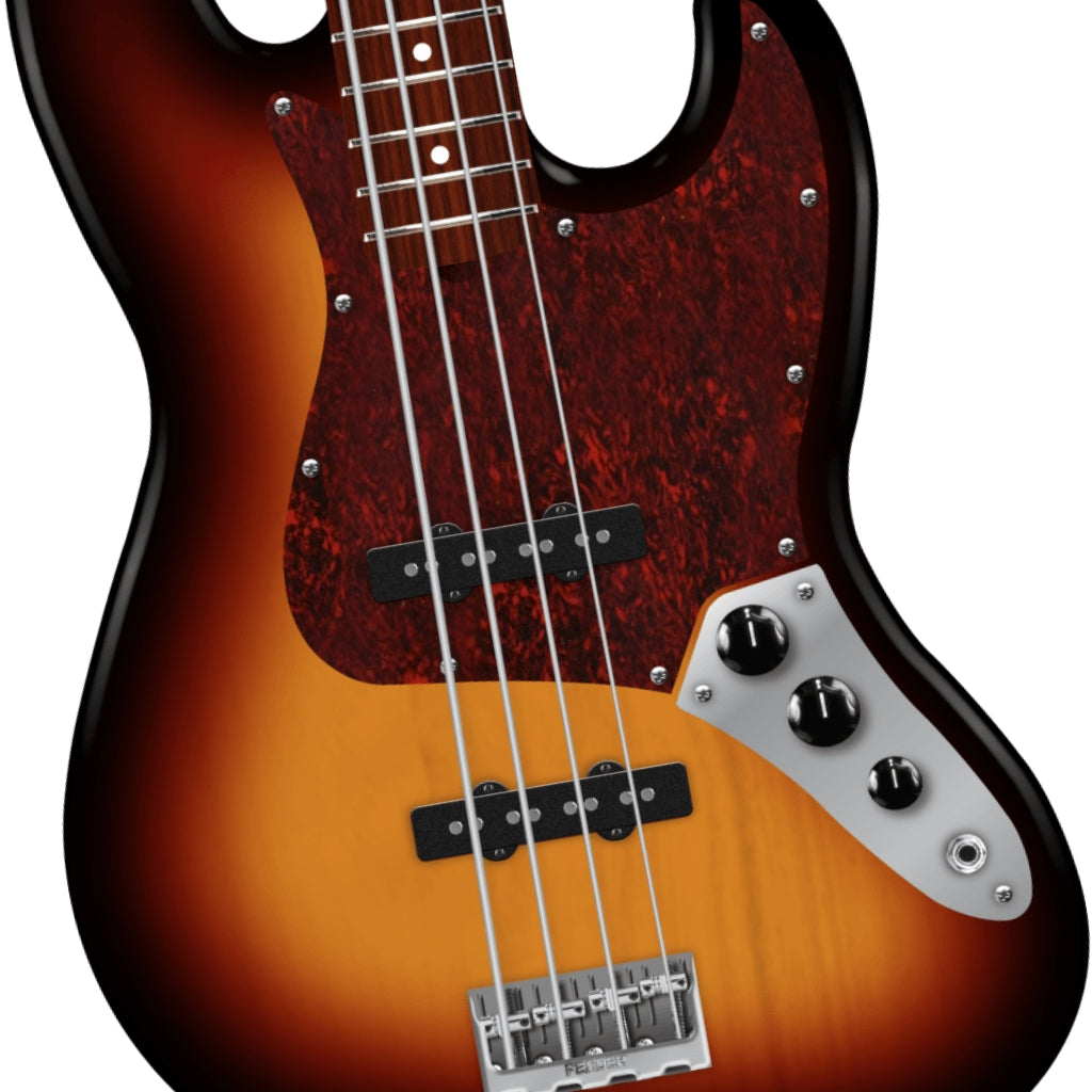 Fender American Professional Jazz Bass Guitar - 3-Color Sunburst, Rosewood Fingerboard