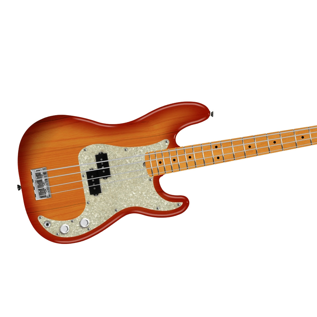 Fender American Professional Precision Bass Guitar - Aged Cherry Burst, Maple Fingerboard