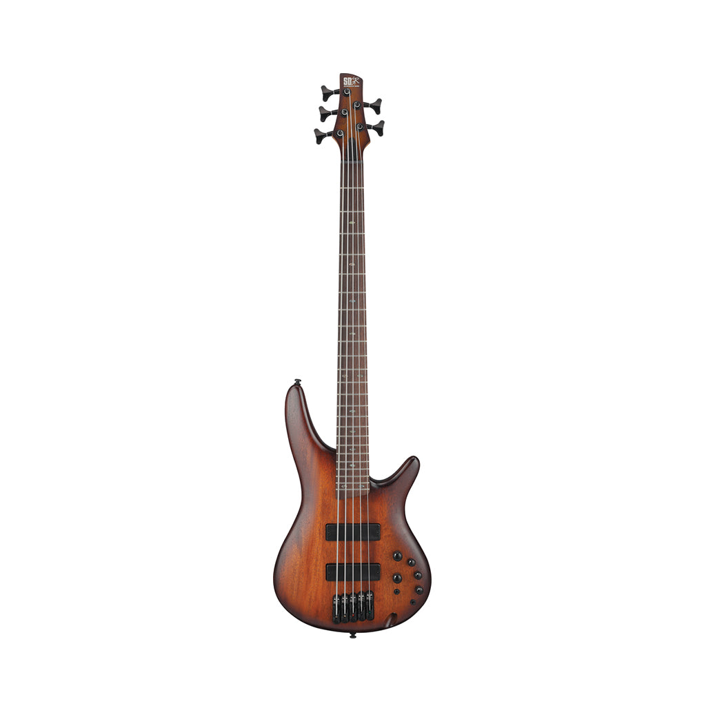 Ibanez SR505A 5-String Electric Bass Bartolini Pickups - Mahogany Brown Burst Low Gloss