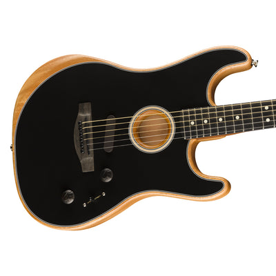 Fender - American Acoustasonic Strat - Ebony Fingerboard Black