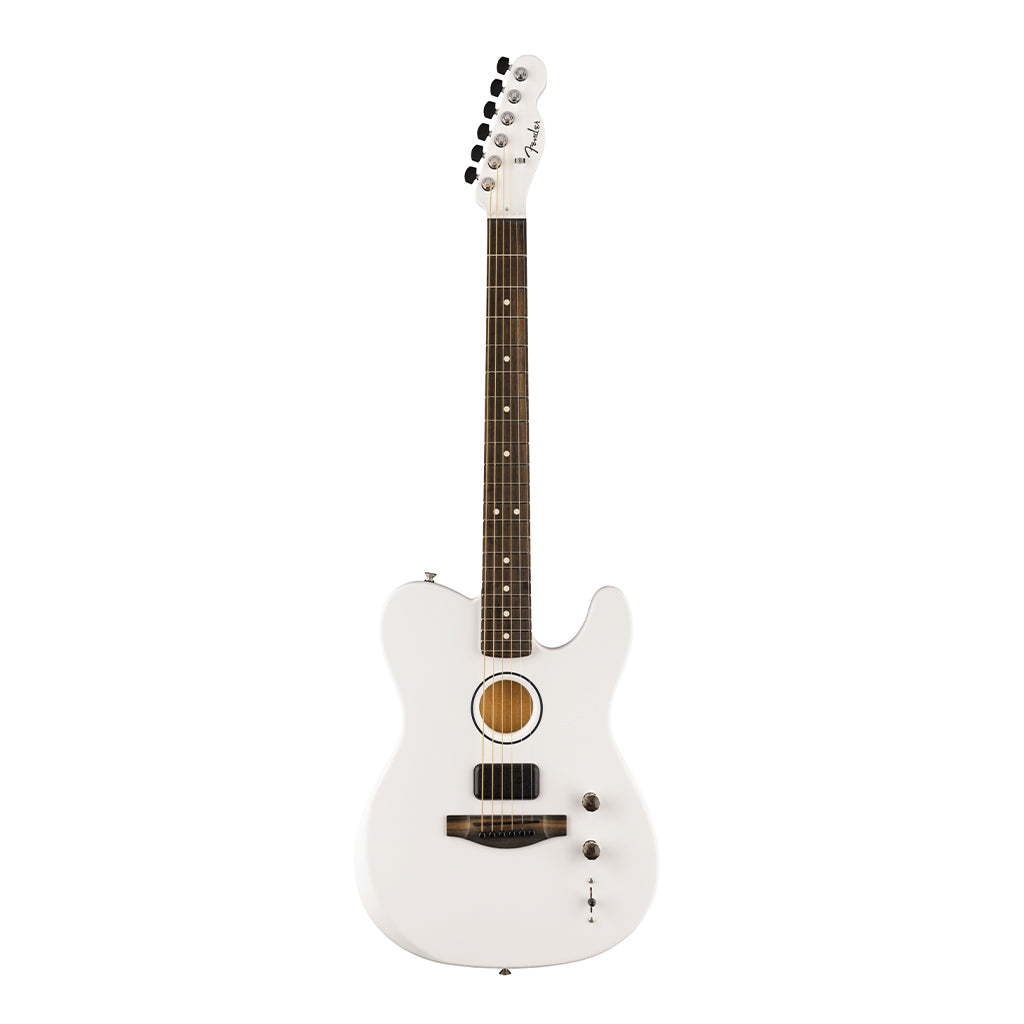 Fender Limited Edition Finneas American Acoustasonic Telecaster with Ebony Fingerboard Satin Arctic White