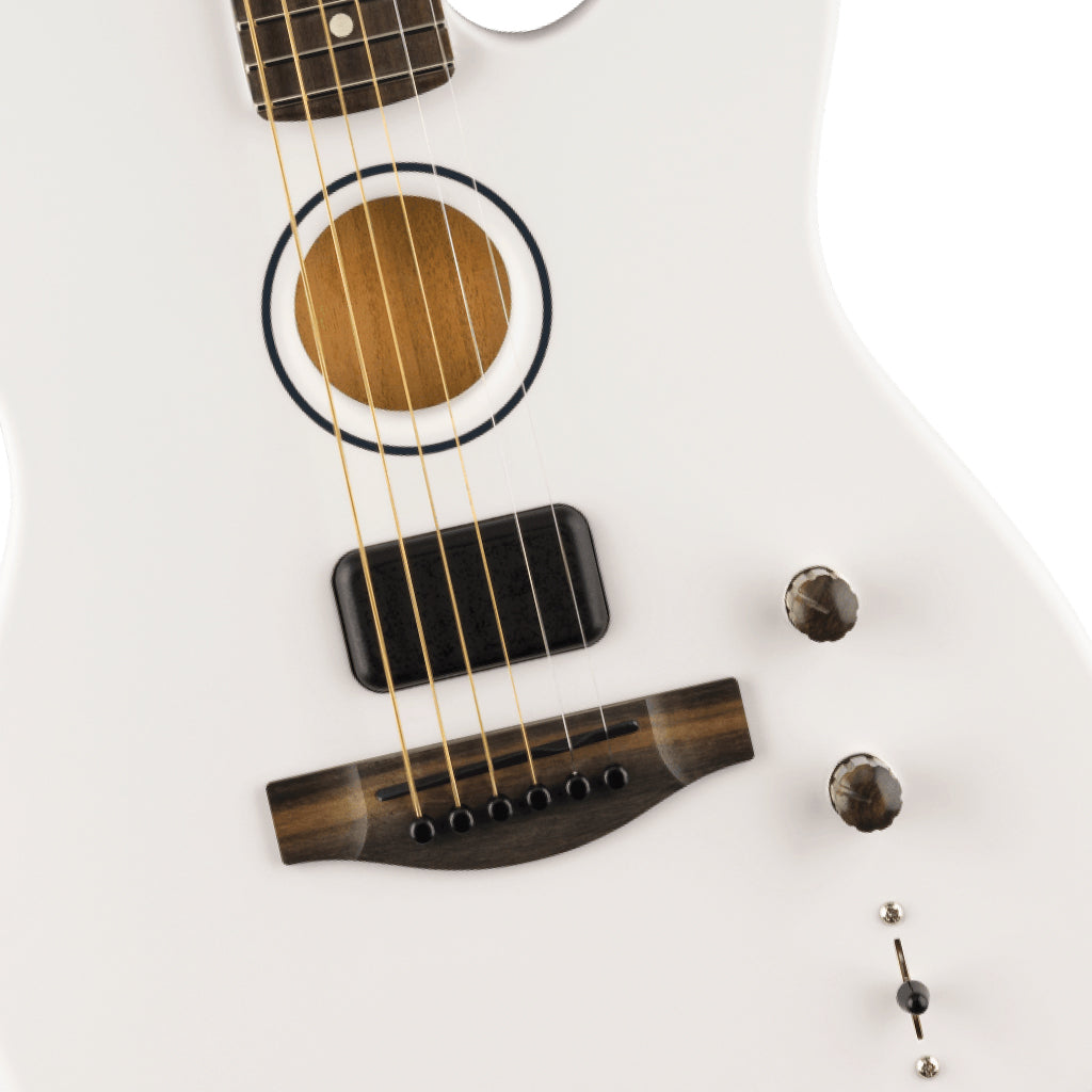 Fender Limited Edition Finneas American Acoustasonic Telecaster with Ebony Fingerboard Satin Arctic White