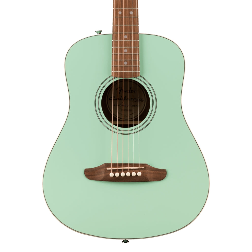 Fender - California Standard Redondo Mini Acoustic Guitar with Bag - Surf Green, Spruce Top