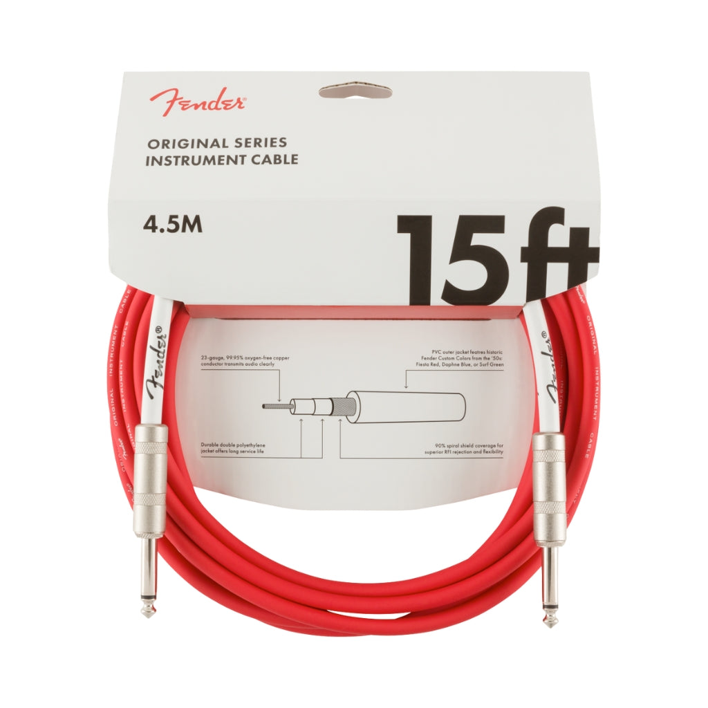 Fender - Original Series Instrument Cable - 15' Fiesta Red