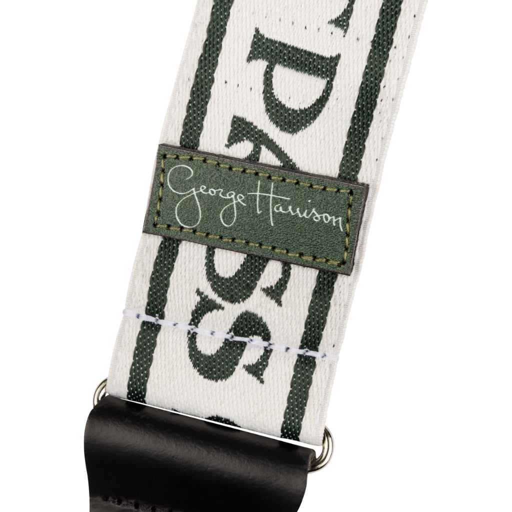 Fender George Harrison All Things Must Pass Logo Strap, White/Black, 2"