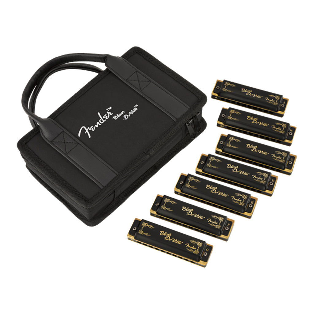 Fender Blues DeVille Harmonica Pack of 7 with Case