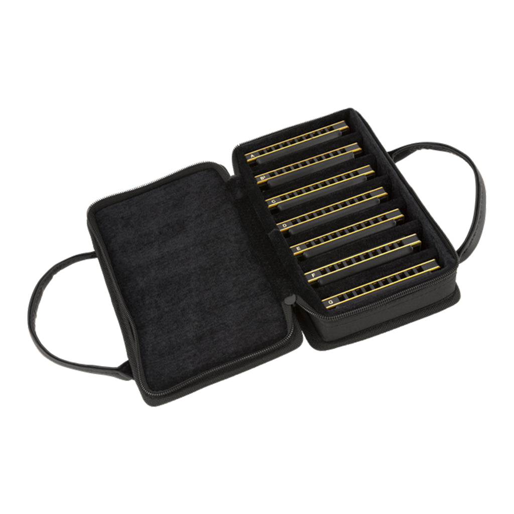 Fender Blues DeVille Harmonica Pack of 7 with Case