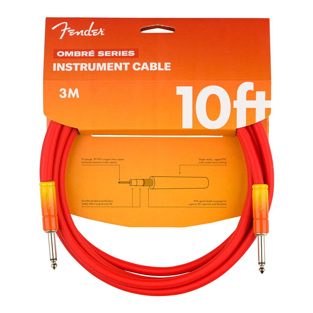 Fender Ombré Instrument Cable Straight Straight 10' Tequila Sunrise