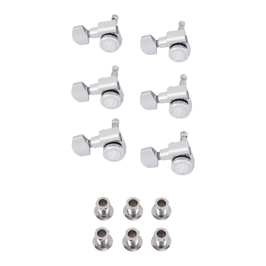Fender - Locking Strat/Tele Staggered Tuning Machines (6) - Left-Handed - Polished Chrome