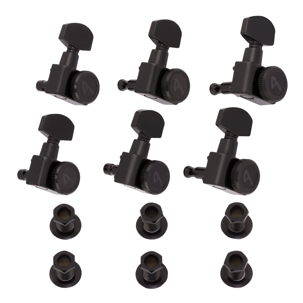 Fender Locking Stratocaster andTelecaster Staggered Tuning Machines Set in Black