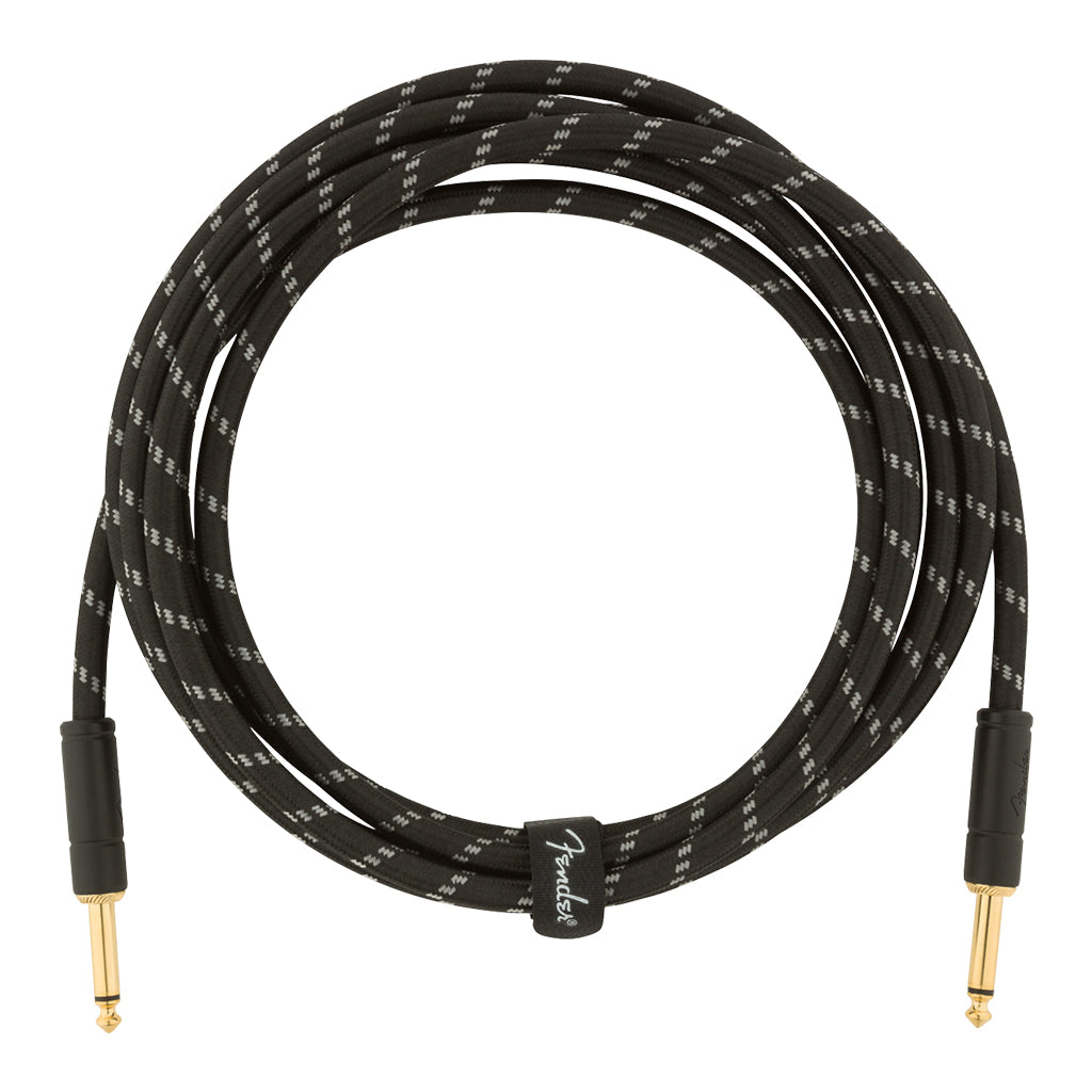 Fender Deluxe Series Instrument Cable Straight Straight 10 Black Tweed