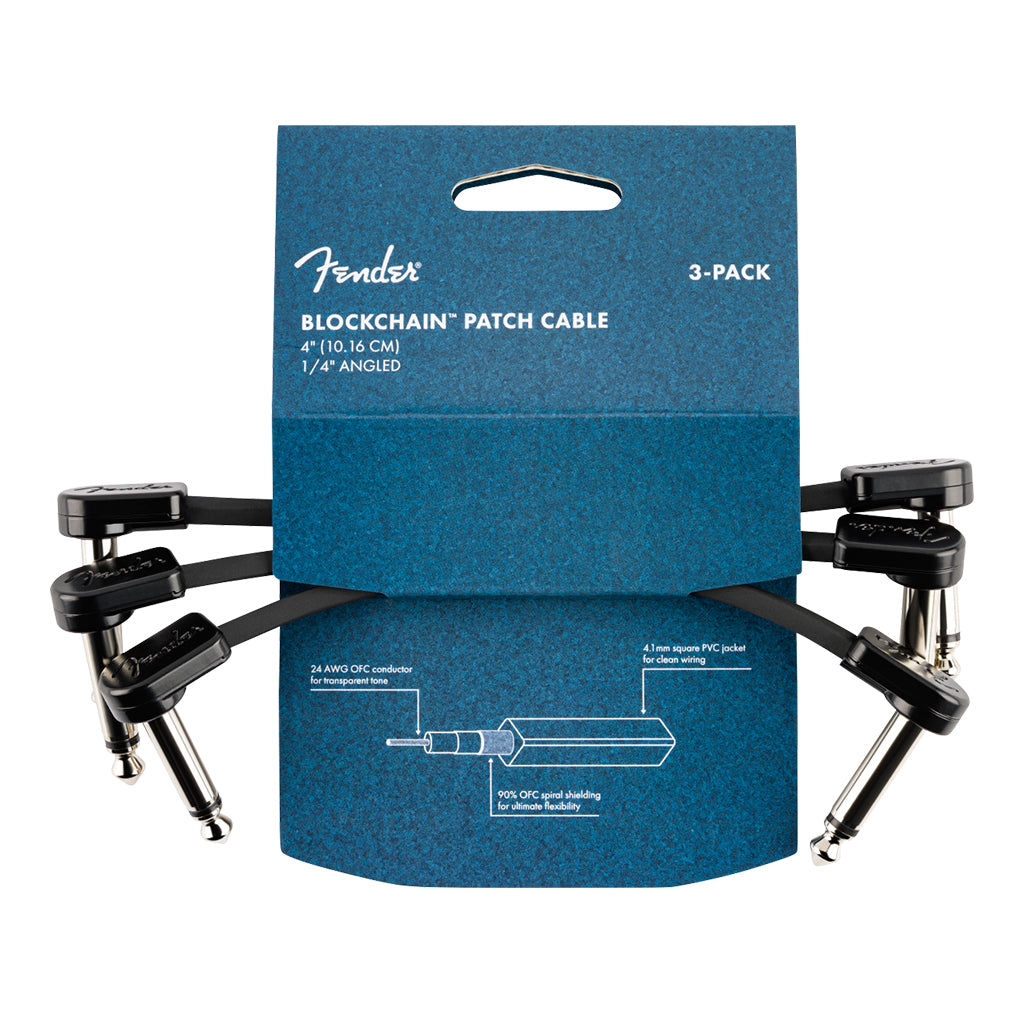 Fender Blockchain 4 Cable 3 Pack Angle Angle