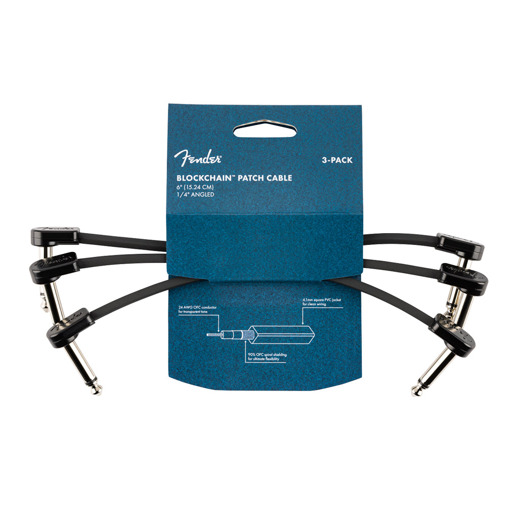 Fender Blockchain 6 Cable 3 Pack Angle Angle