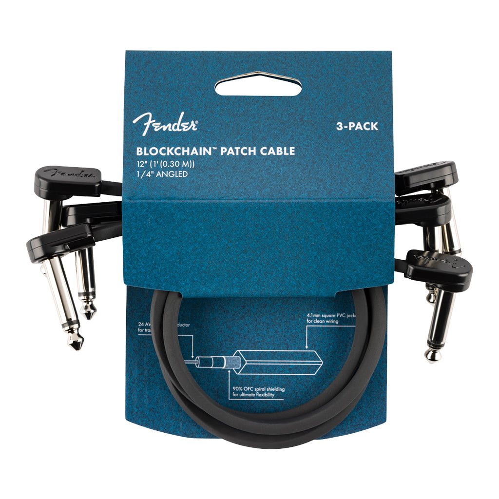 Fender Blockchain 12 Cable 3 Pack Angle Angle