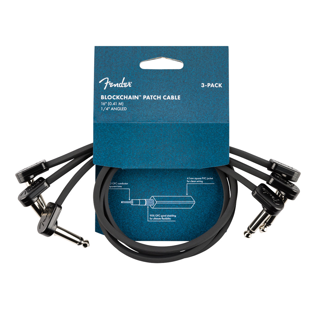 Fender Blockchain 16 Cable 3 Pack Angle Angle
