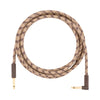 Fender - 10' Angled Festival Instrument Cable - Pure Hemp Brown Stripe