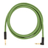 Fender Festival Instrument Cable Straight Angle 10' Pure Hemp Green