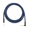 Fender Festival Instrument Cable, Straight/Angle, 10', Pure Hemp, Blue Dream