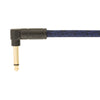 Fender Festival Instrument Cable, Straight/Angle, 10', Pure Hemp, Blue Dream