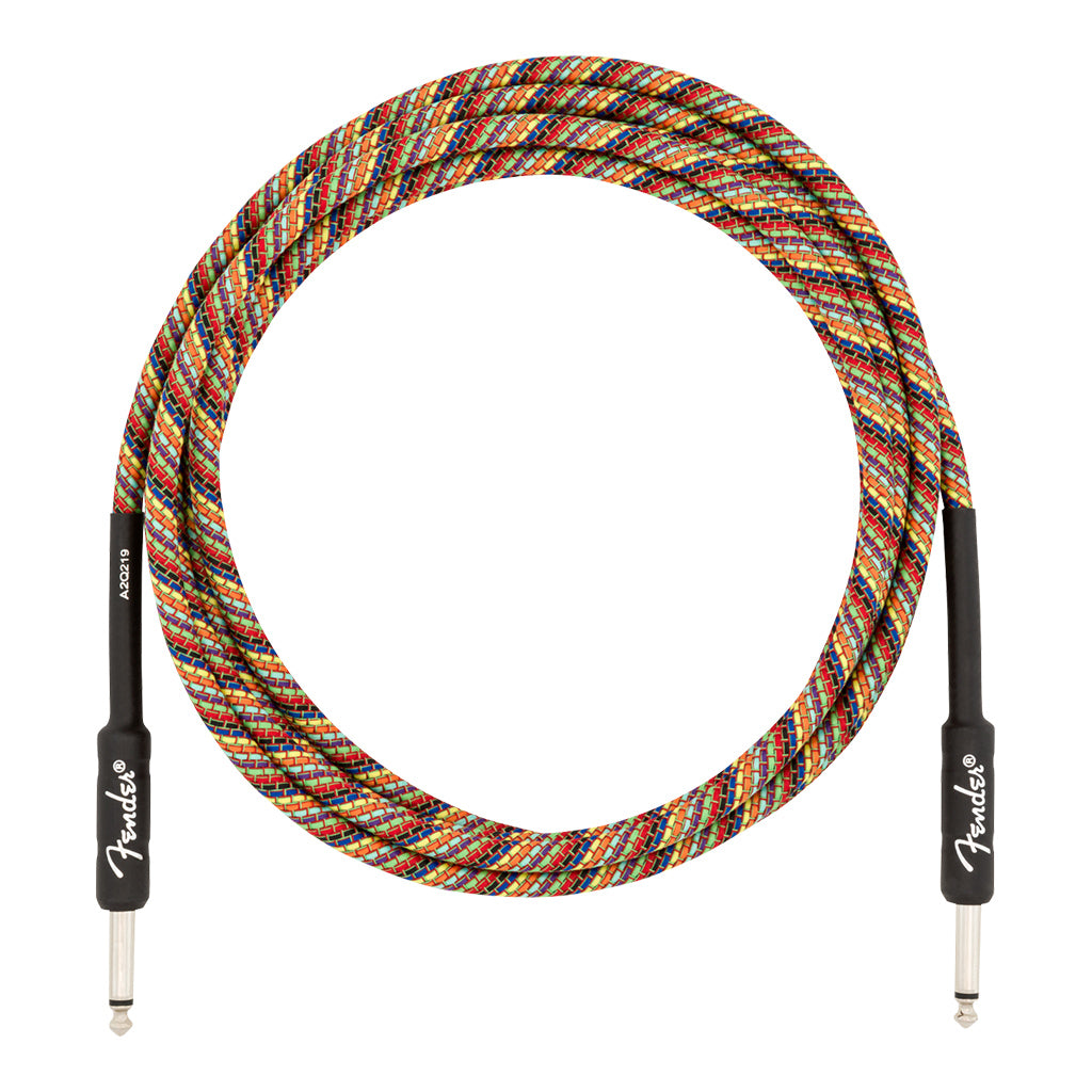 Fender Festival Instrument Cable Straight Straight 10' Pure Hemp Rainbow