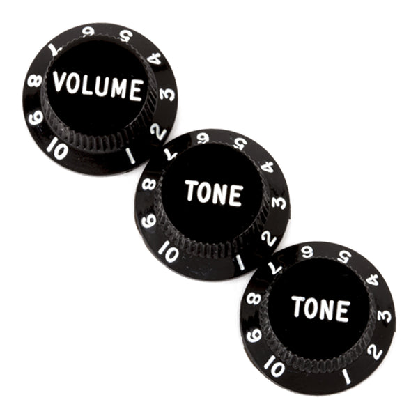 Fender Stratocaster Knobs Black