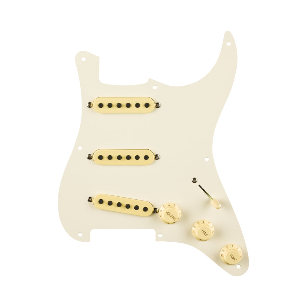 Fender - Pre Wired Strat Pickguard Eric Johnson Signature - Parchment 8 Hole PG