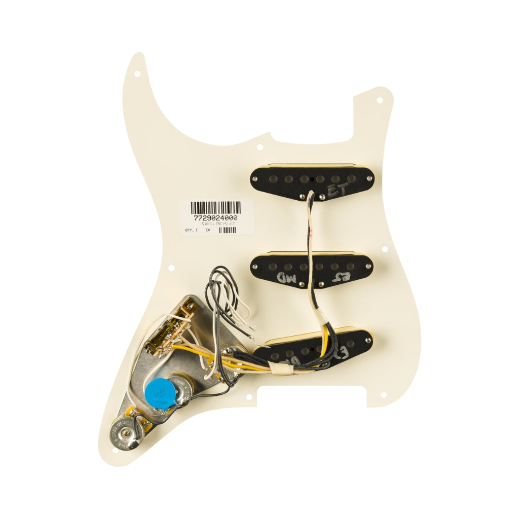 Fender - Pre Wired Strat Pickguard Eric Johnson Signature - Parchment 8 Hole PG