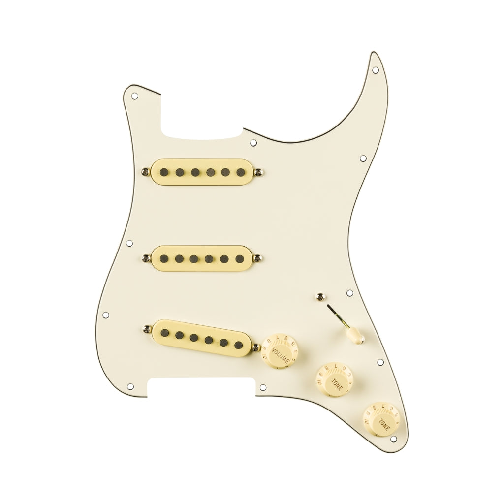 Fender - Pre Wired Strat Pickguard Eric Johnson Signature - Parchment 11 Hole PG