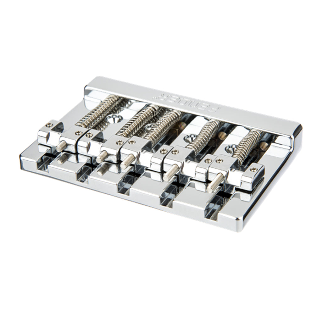 Fender HiMass 5 String Bass Narrow Bridge Assembly with Brass Saddles in Chrome