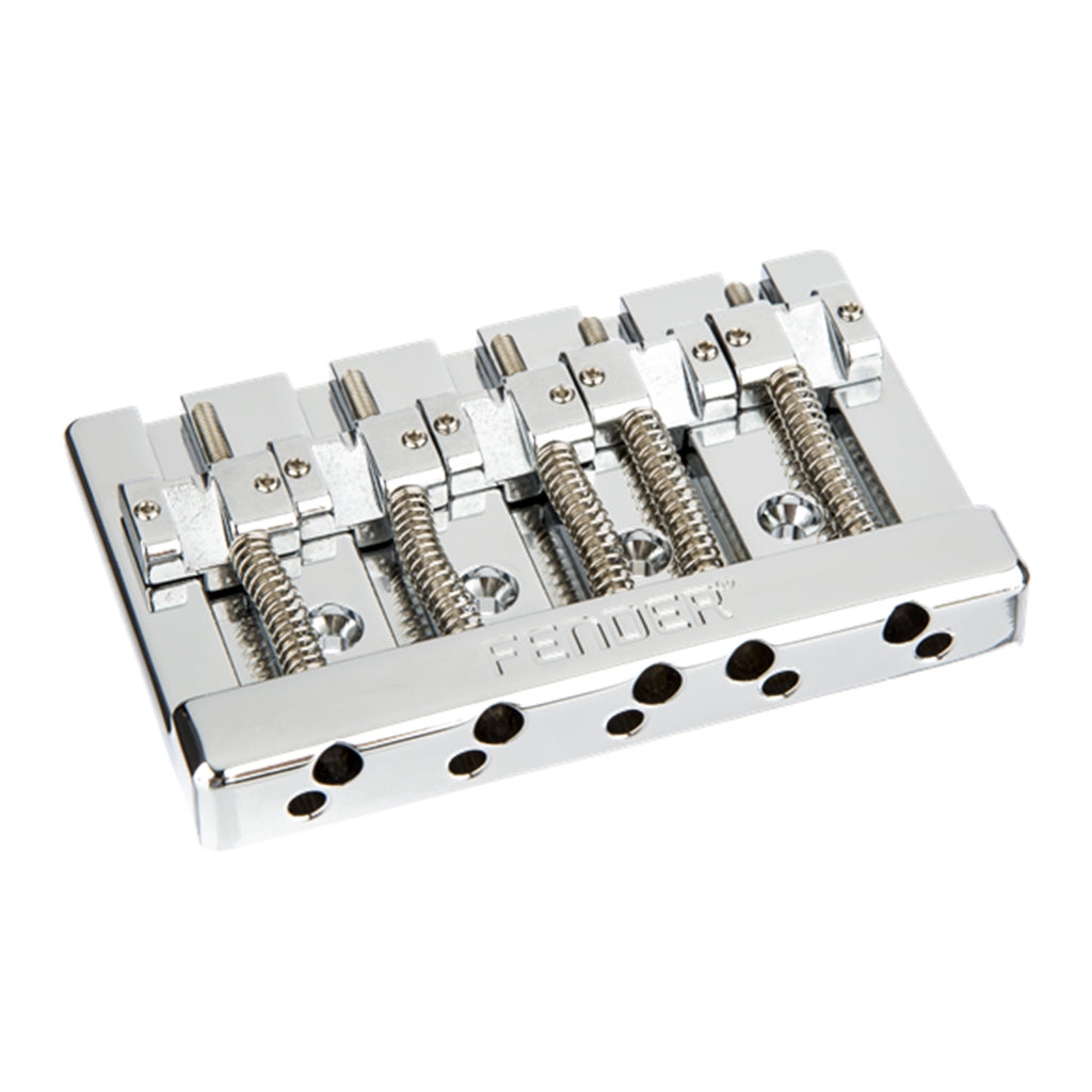 Fender HiMass 5 String Bass Narrow Bridge Assembly with Brass Saddles in Chrome
