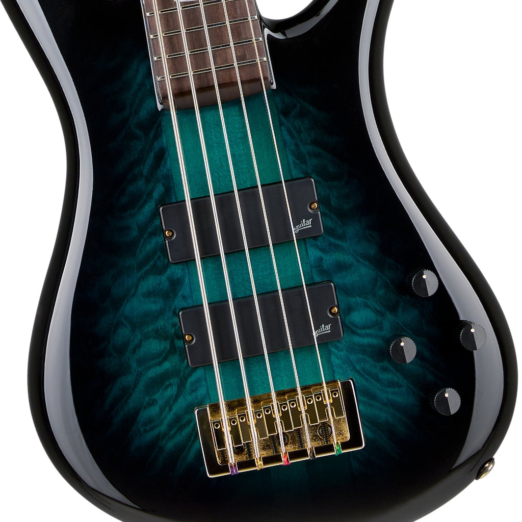 Spector - Icon NS-5 Neck Through Electric Bass Guitar - Black & Blue