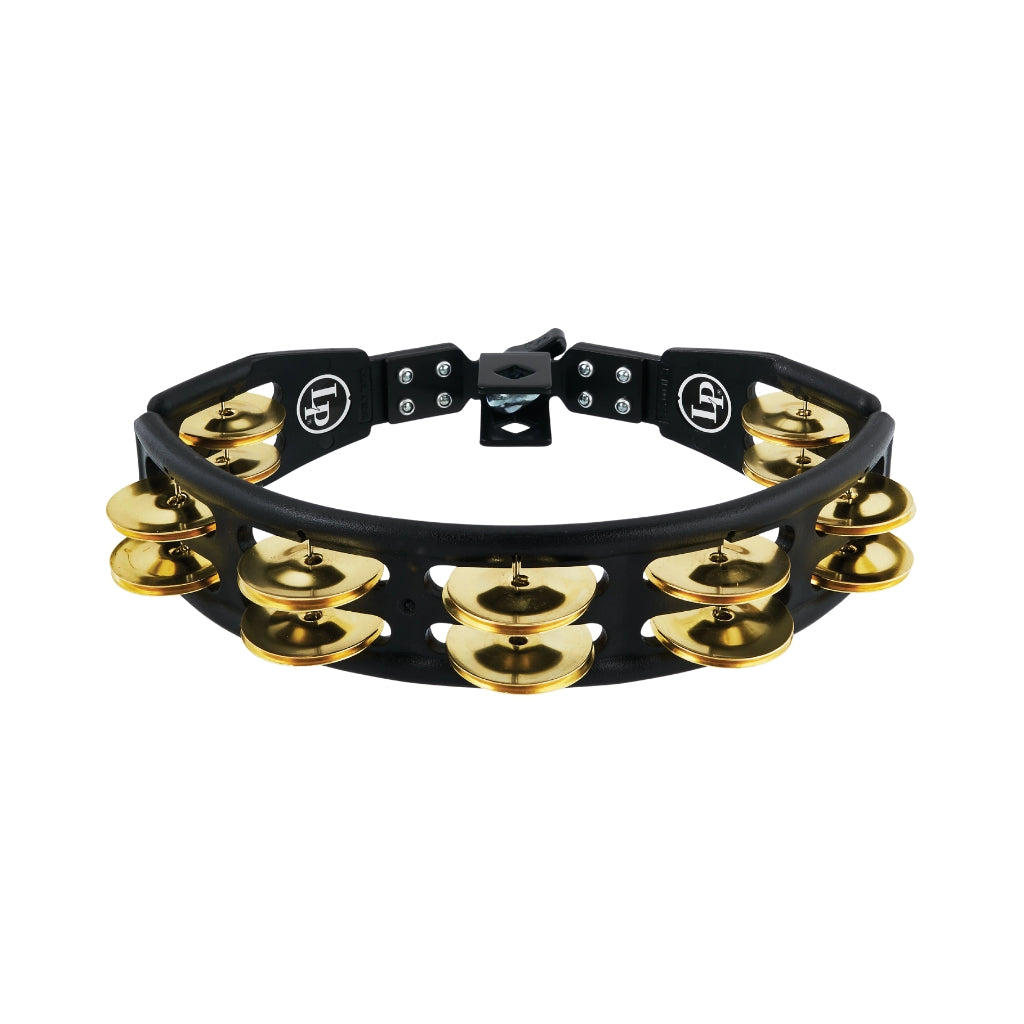Latin Percussion LP175 Cyclops Mounted Tambourine w/Brass Jingles - Black